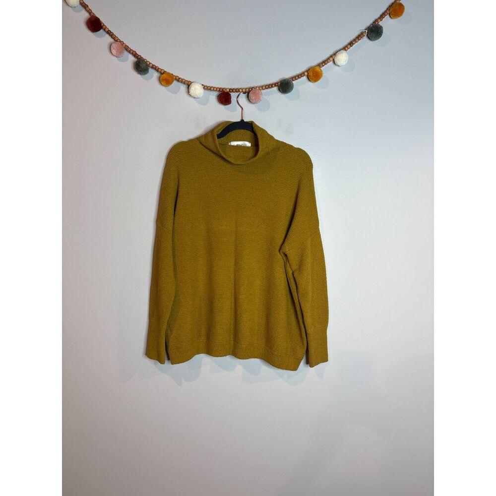 Marshalls mustard ribbed mock neck sweater